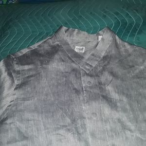 Armani Collezioni Shirts - ARMANI COLLECZI0N L silver dress shirt with snaps Armani Collezioni Shirts - ARMANI COLLECZI0N L silver dress shirt with snaps